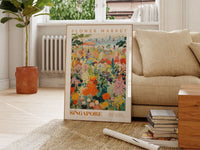 Singapore Flower Market Poster - Posters - Enchanted Sights