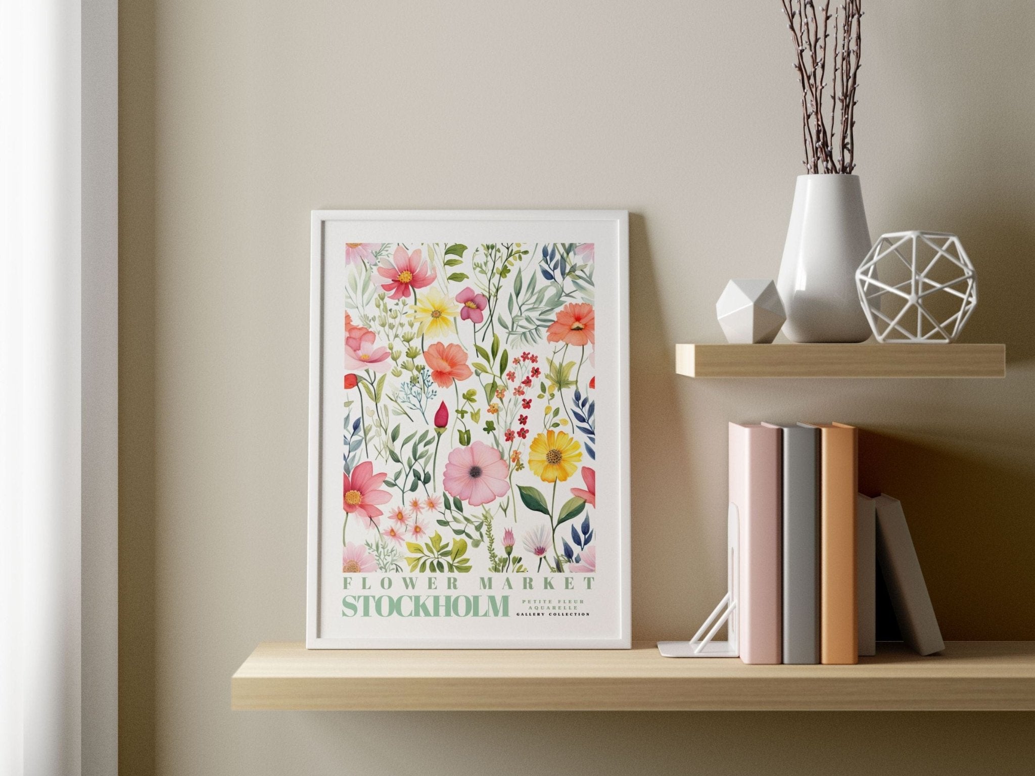 Stockholm Flower Market Poster - Posters - Enchanted Sights