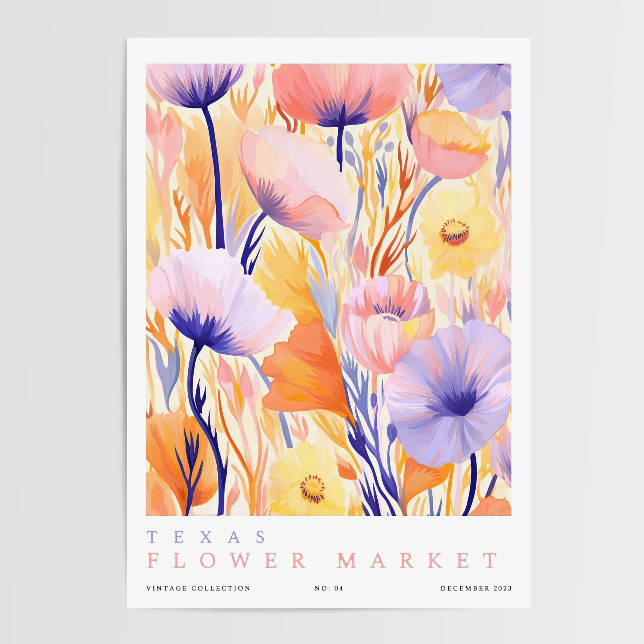 Texas Flower Market Poster - Posters - Enchanted Sights