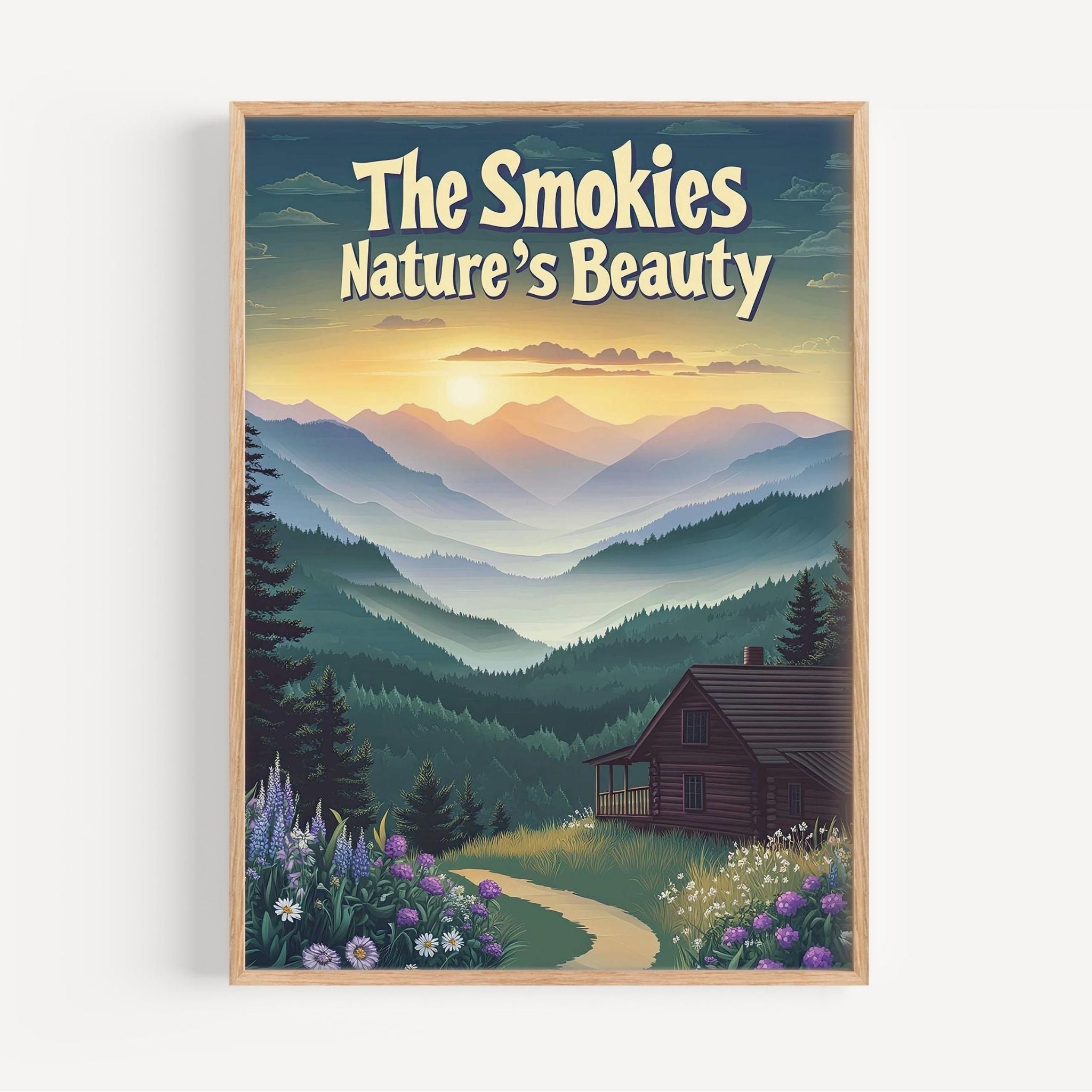 The Smokies Retro National Park Poster - Poster - Enchanted Sights