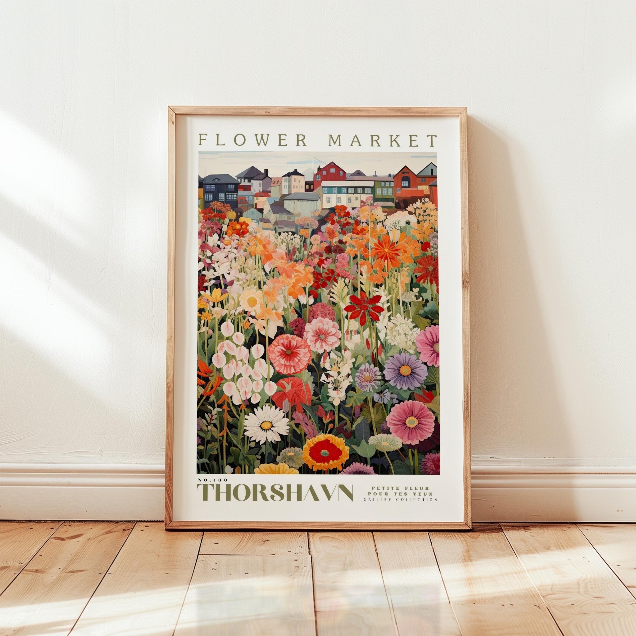 Thorshavn Flower Market Poster - posters - Flower Poster