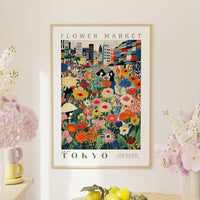 Tokyo Flower Market Poster - Posters - Enchanted Sights