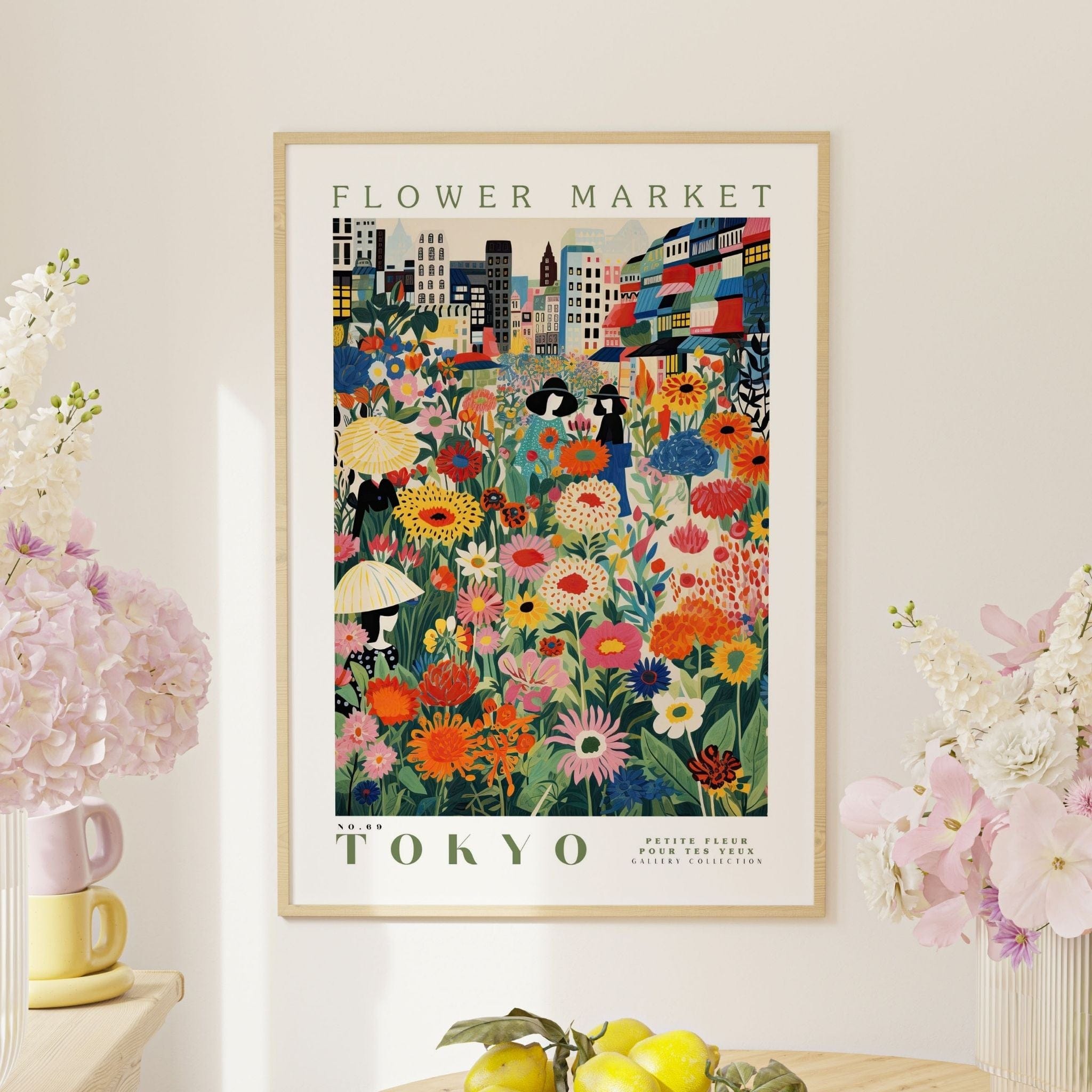 Tokyo Flower Market Poster - Posters - Enchanted Sights