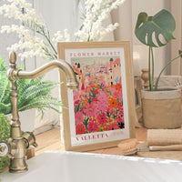 Valletta Flower Market Poster - Posters - Enchanted Sights