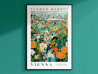 Vienna Flower Market Poster - Posters - Enchanted Sights