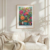 Whimsical Floral Pattern Poster - Poster - Flower Poster