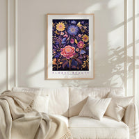 Whimsical Floral Pattern Poster - Poster - Flower Poster