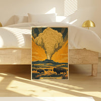 Yellowstone Retro National Park Poster - Poster - Enchanted Sights
